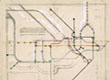 Esquisse pour le plan du métro de Londres